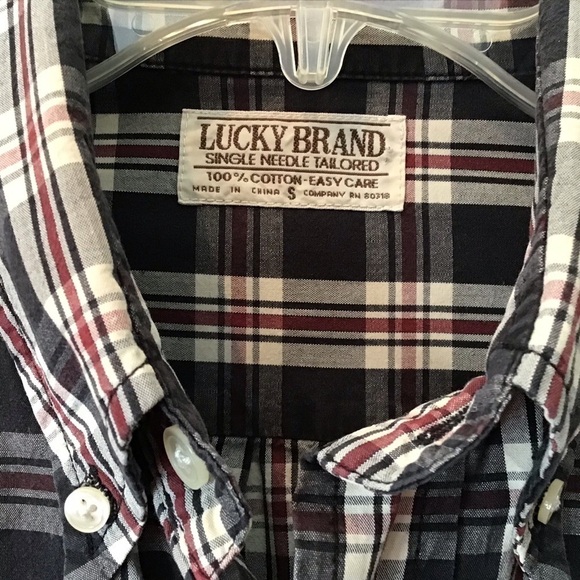 Lucky Brand Plaid button down Size Small - Picture 3 of 4